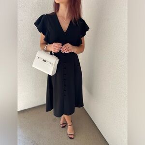Black Calvin Klein a line dress